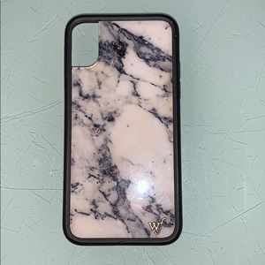 Marble wildflower iPhone X case